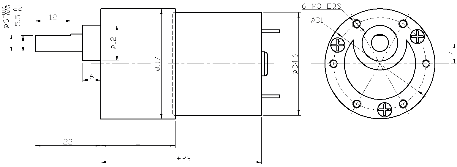 DM-37RS3530 dimensions