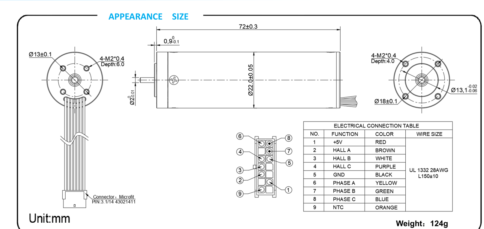 DM-BL2272 dimensions drawing