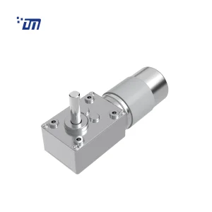 DC worm gear motor with right-angle output shaft