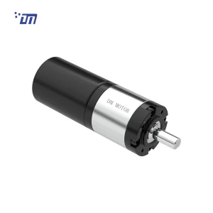 DM-36PBL3640 36mm brushless planetary gear motor, 12V/24V, side view, white background