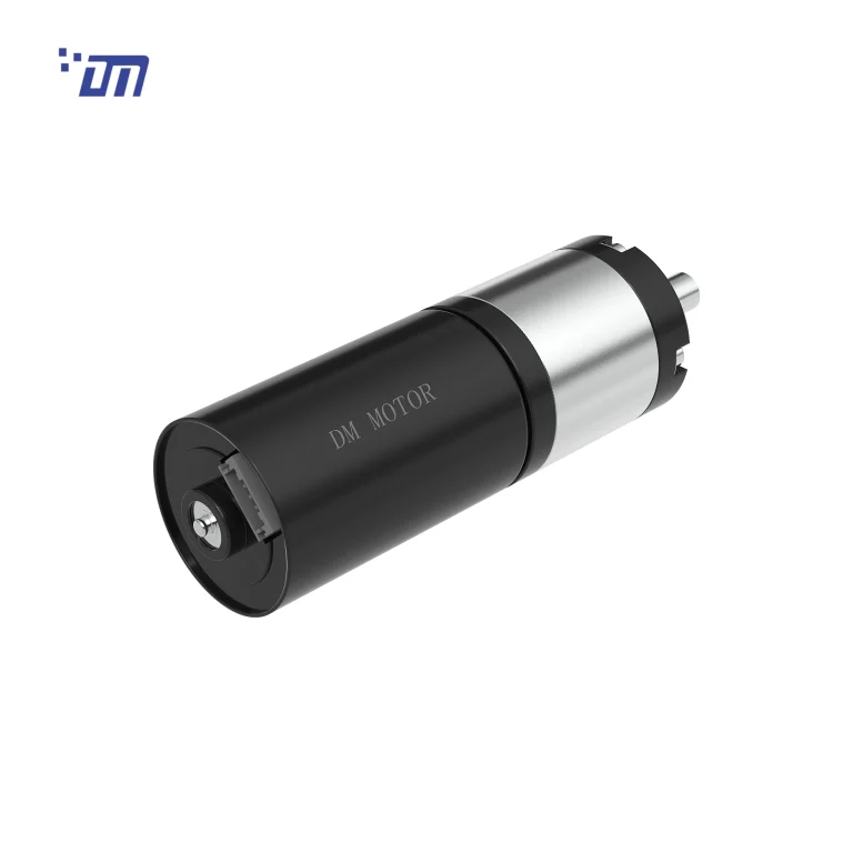 DM-36PBL3657 36mm brushless planetary gear motor, 12V/24V, front view, white background
