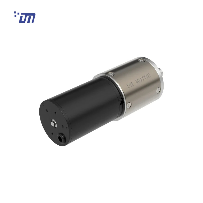 DM-56PBL5772 56mm brushless planetary gear motor, 12V/24V, front view, white background